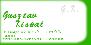 gusztav kispal business card